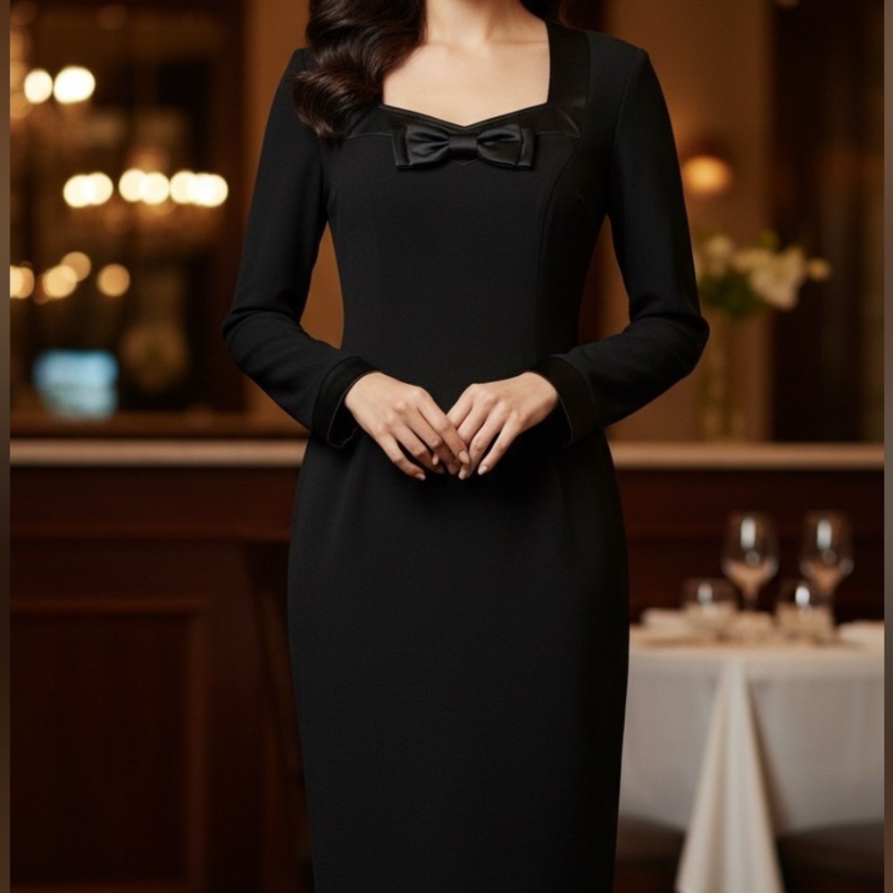 Avedon Wool Bow Dress